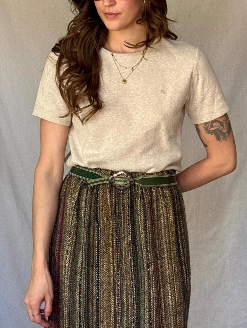90s Light Brown Ralph Lauren Cotton Baby Tee